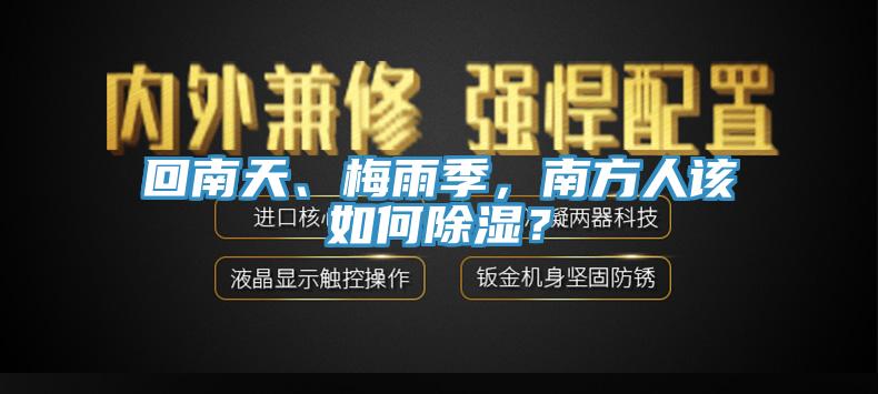 回南天、梅雨季，南方人該如何除濕？