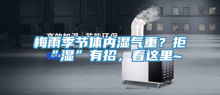 梅雨季節(jié)體內(nèi)濕氣重？拒“濕”有招，看這里~
