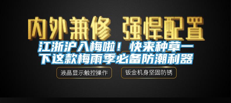 江浙滬入梅啦！快來(lái)種草一下這款梅雨季必備防潮利器