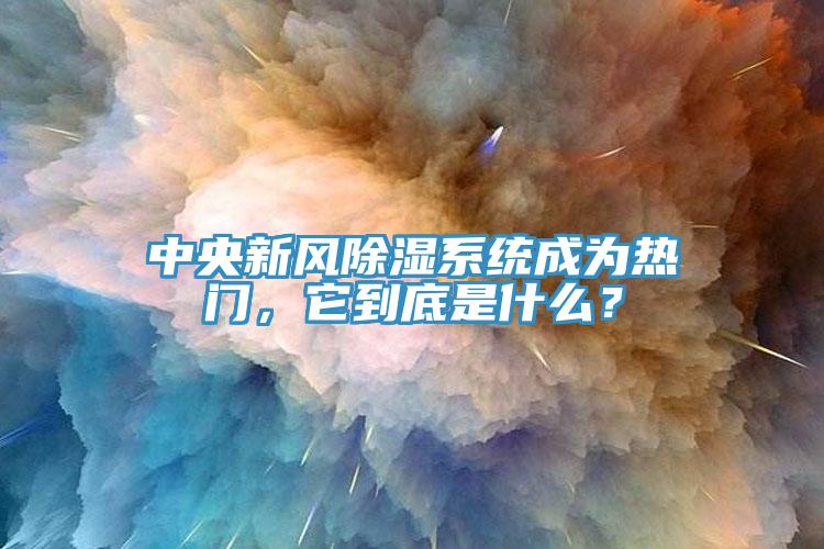 中央新風(fēng)除濕系統(tǒng)成為熱門，它到底是什么？