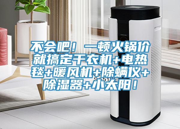 不會吧！一頓火鍋價就搞定干衣機+電熱毯+暖風機+除螨儀+除濕器+小太陽！