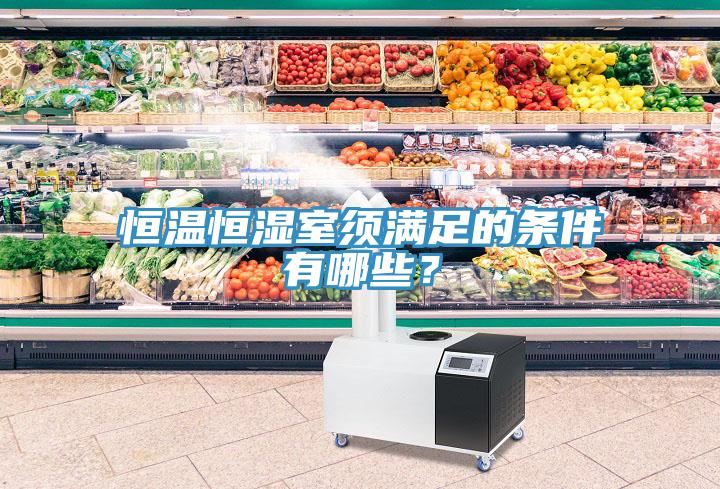 恒溫恒濕室須滿足的條件有哪些？