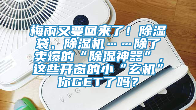 梅雨又要回來了！除濕袋、除濕機(jī)……除了賣爆的“除濕神器”，這些開窗的小“玄機(jī)”你GET了嗎？