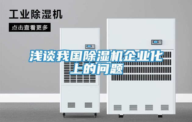 淺談我國(guó)除濕機(jī)企業(yè)化上的問題