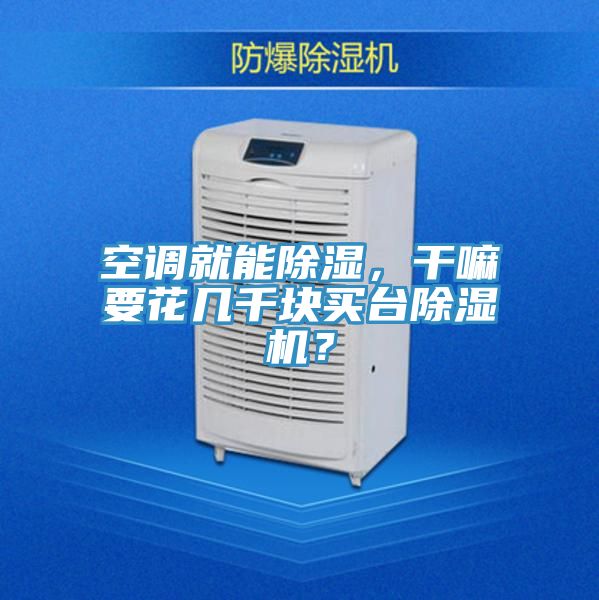 空調(diào)就能除濕，干嘛要花幾千塊買臺(tái)除濕機(jī)？