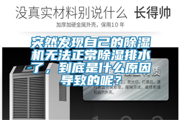 突然發(fā)現(xiàn)自己的除濕機無法正常除濕排水了，到底是什么原因?qū)е碌哪兀?></div>
								<div   id=