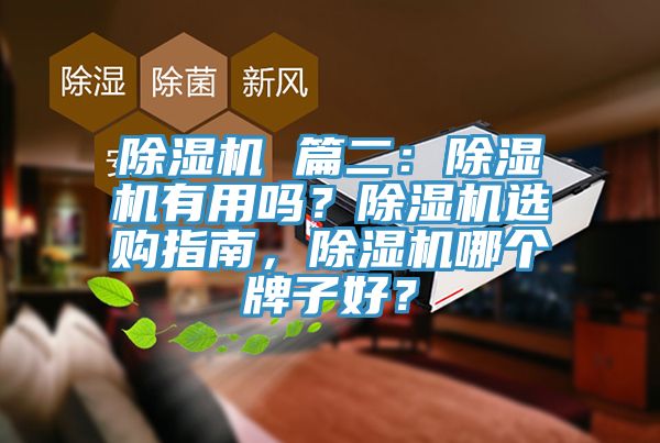 除濕機 篇二：除濕機有用嗎？除濕機選購指南，除濕機哪個牌子好？