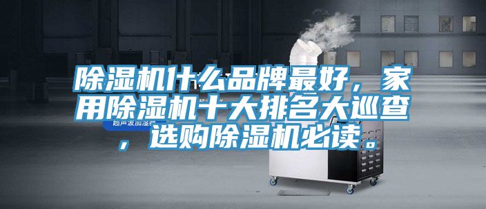除濕機什么品牌最好，家用除濕機十大排名大巡查，選購除濕機必讀。