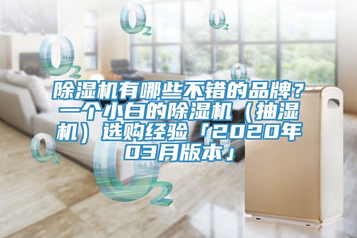 除濕機(jī)有哪些不錯(cuò)的品牌？一個(gè)小白的除濕機(jī)（抽濕機(jī)）選購(gòu)經(jīng)驗(yàn)「2020年03月版本」
