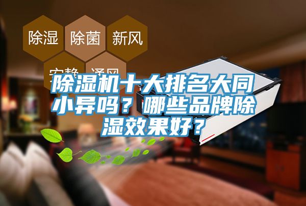 除濕機十大排名大同小異嗎？哪些品牌除濕效果好？
