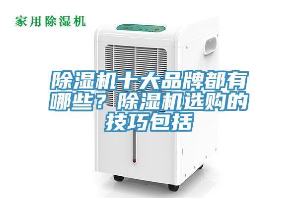 除濕機十大品牌都有哪些？除濕機選購的技巧包括