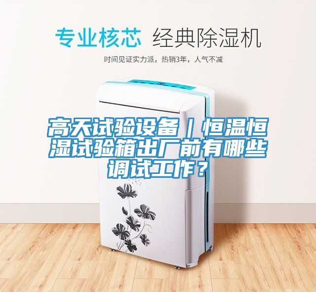 高天試驗設(shè)備｜恒溫恒濕試驗箱出廠前有哪些調(diào)試工作？